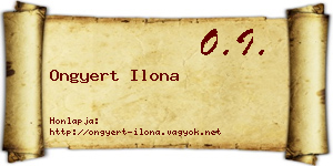 Ongyert Ilona névjegykártya